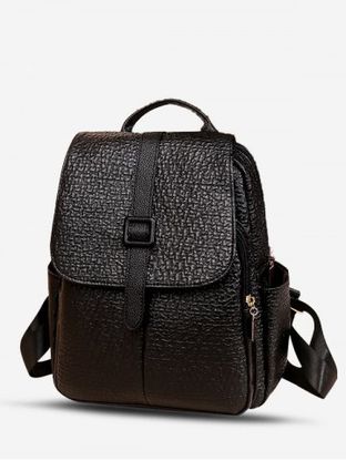 Casual Student Textured Backpack