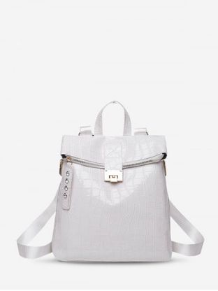 Retro Textured Square Travel Backpack