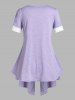 Plus Size & Curve Asymmetric Faux Twinset Tee -  