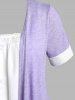 Plus Size & Curve Asymmetric Faux Twinset Tee -  