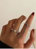 Retro Faux Pearl Chain Integrated Ring -  