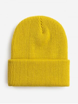 Winter Solid Ribbed Knitted Beanie