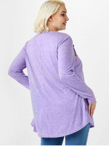 Plus Size Sweetheart Neck Pleat Tee