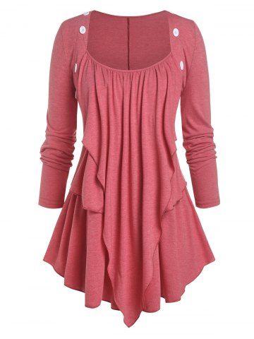 Plus Size Overlay Layered Top