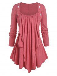 Plus Size Overlay Layered Top -  