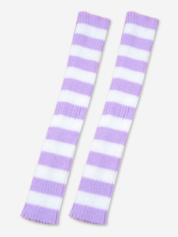 Shops Striped Knee Length Knitted Leg Warmers  