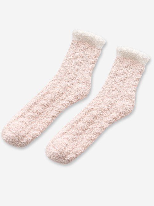 New Winter Two Tone Fleece Socks  