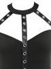 Plus Size Harness Cutout High Low Gothic Dress -  