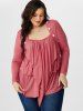 Plus Size Overlay Layered Top -  
