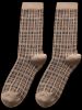 Retro Winter Plaid Pattern Mid Calf Socks -  