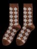 Retro Argyle Pattern Winter Mid-calf Socks -  