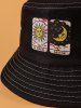 Sun And Moon Card Pattern Bucket Hat -  