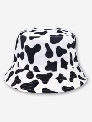 Cow Printed Cotton Bucket Hat