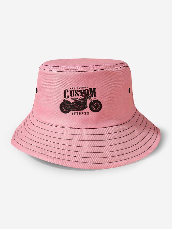 Online Motorcycle Graphic Print Bucket Hat  