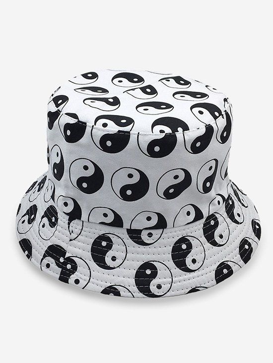 New Printed Yin And Yang Bucket Hat  