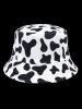 Cow Printed Cotton Bucket Hat -  