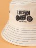 Motorcycle Graphic Print Bucket Hat -  