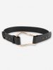 Irregular Buckle PU Leather Dress Belt -  