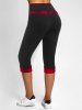 High Rise Plaid Skinny Capri Pants -  