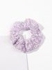4 Pcs Mesh Flower Elastic Scrunchie Set -  