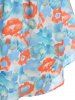 Plus Size Cutout Floral Print Chains Tank Top -  