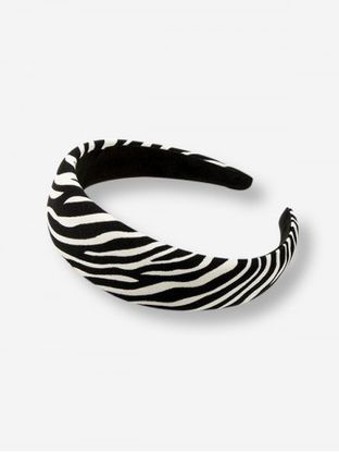Zebra Striped Printed Wide Hairband
