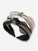 2 Pcs Lace Metallic Embellished Hairband Set -  
