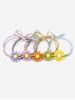 5 Pcs Daisy Knotted Layered Elastic Hair Tie Set -  
