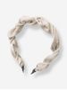 Faux Pearl Chain Wrap Cloth Hairband -  