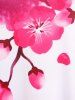 T-shirt à Imprimé Fleur de Sakura de Grande Taille - Rouge L