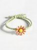 5 Pcs Daisy Knotted Layered Elastic Hair Tie Set -  