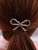 Bowknot Shape Faux Pearl Diamante Hair Clip -  