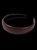 Faux Leather Solid Wide Hairband -  