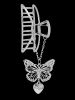 Pince à Breloques en Forme de Cœur et Papillon à Sculpture Creuse - Argent 