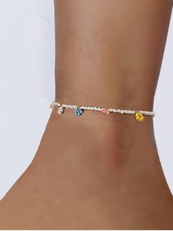 Bracelet de Cheville Fleuri Perlé - MULTI-A