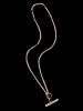 Natural Stone Crystal Chain Lariat Necklace -  