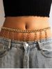 Fringe Punk Thick Belly Chain -  