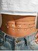 Multilayered Butterfly Star Charm Belly Chain -  