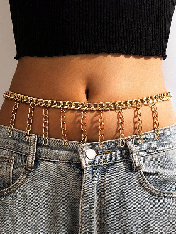 Buy Fringe Punk Thick Belly Chain  