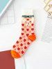 Colorblock Printed Cotton Socks -  