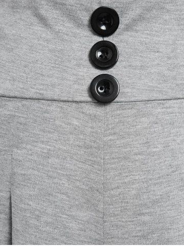 Plus Size Colorblock Capri Culotte Pants