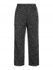 Plus Size Square Neck Knitted Cropped T-shirt and Pants Pajamas Set -  
