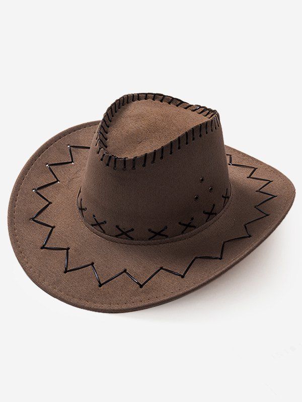 Chapeau de Cowboy Rétro Cousu Croisé Deep Yellow 