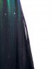 Robe Mi-Longue Trapèze Brillante Imprimée de Grande Taille - Multi 2XL
