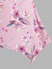 Plus Size & Curve Floral Print Lace Panel Asymmetric 2 in 1 Top -  