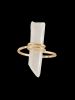 Natural Stone Crystal Geometric Ring -  