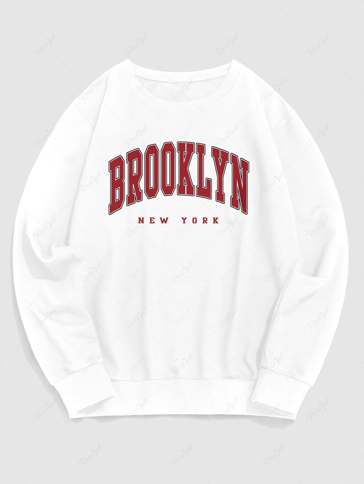 Unique BROOKLYN Letter Print Casual Sweatshirt  