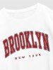 BROOKLYN Letter Print Casual Sweatshirt -  