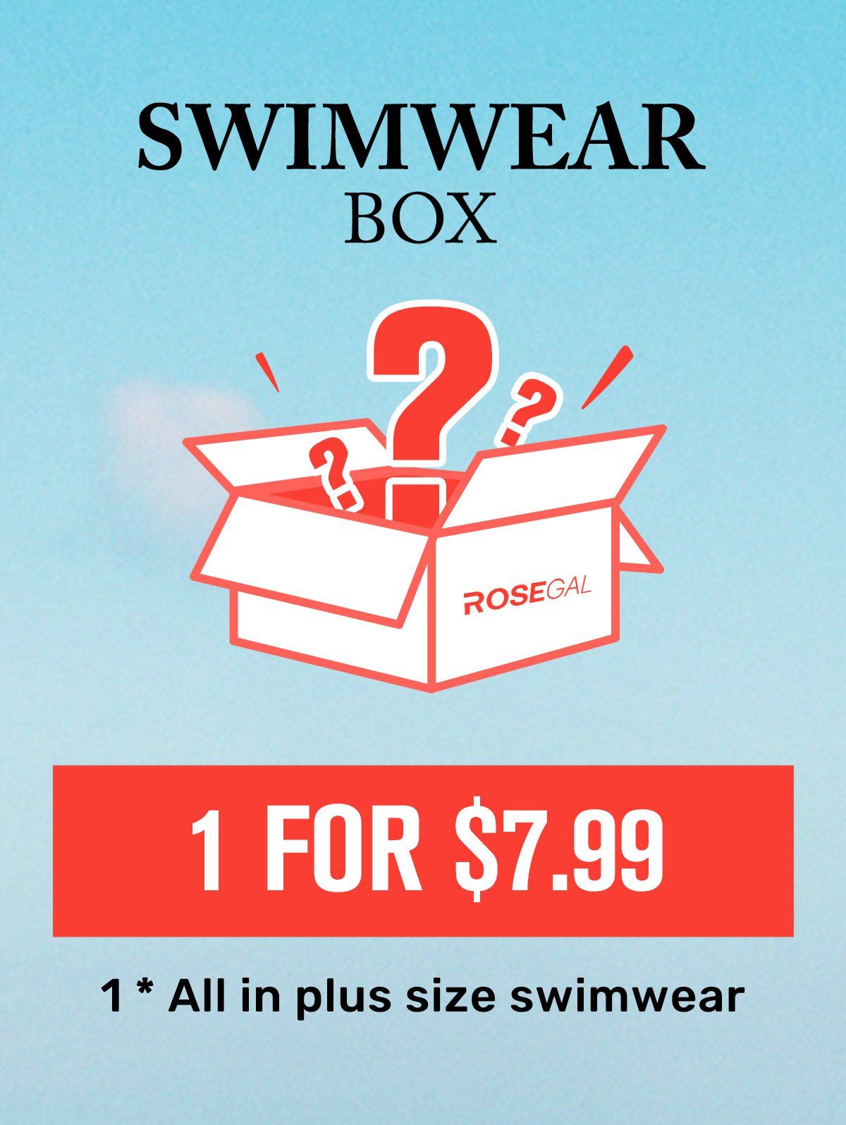 Hot ROSEGAL Box - Plus Size 1*Random swimwear  