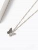 Chain Butterfly Pendant Choker Necklace -  